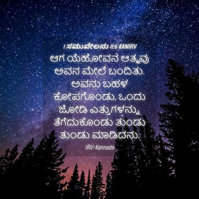 Picture 04 - 1 ಸಮುವೇಲನು 11:6 KANIRV - ಆಗ ಯೆಹೋವನ ಆತ್ಮವು - Bible Verse Picture