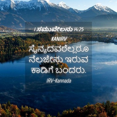 Picture 04 - 1 ಸಮುವೇಲನು 14:25 KANIRV - ಸೈನ್ಯದವರೆಲ್ಲರೂ - Bible Verse Picture