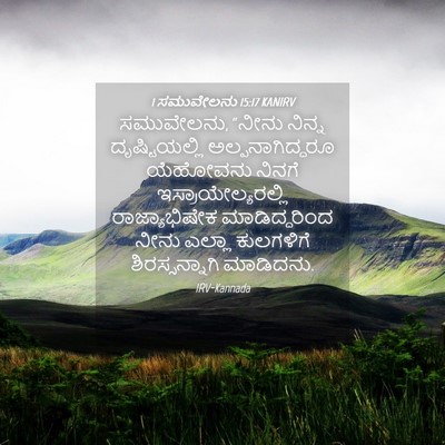 Picture 04 - 1 ಸಮುವೇಲನು 15:17 KANIRV - ಸಮುವೇಲನು, “ನೀನು - Bible Verse Picture