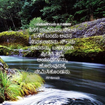 Picture 04 - 1 ಸಮುವೇಲನು 16:21 KANIRV - ಹೀಗೆ ದಾವೀದನು ಸೌಲನ - Bible Verse Picture