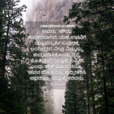 Picture 04 - 1 ಸಮುವೇಲನು 16:5 KANIRV - ಅವನು, “ಹೌದು, - Bible Verse Picture