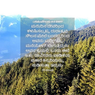 Picture 04 - 1 ಸಮುವೇಲನು 18:10 KANIRV - ಮರುದಿನ ದೇವರಿಂದ - Bible Verse Picture