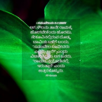 Picture 04 - 1 ಸಮುವೇಲನು 19:22 KANIRV - ಆಗ ಸೌಲನು ತಾನೇ - Bible Verse Picture