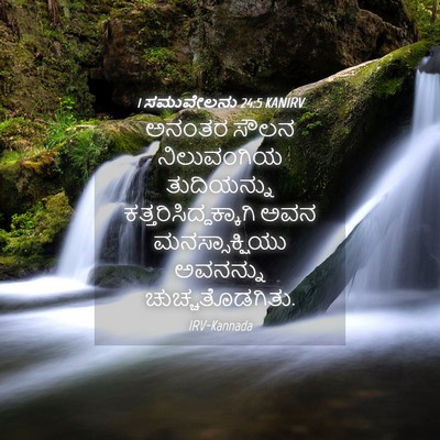 Picture 04 - 1 ಸಮುವೇಲನು 24:5 KANIRV - ಅನಂತರ ಸೌಲನ - Bible Verse Picture