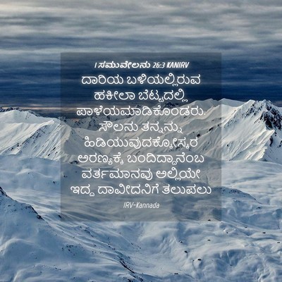 Picture 04 - 1 ಸಮುವೇಲನು 26:3 KANIRV - ದಾರಿಯ ಬಳಿಯಲ್ಲಿರುವ - Bible Verse Picture