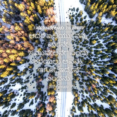 Picture 04 - 1 ಸಮುವೇಲನು 3:16 KANIRV - ಆದರೆ ಏಲಿಯು, “ನನ್ನ - Bible Verse Picture