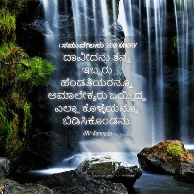 Picture 04 - 1 ಸಮುವೇಲನು 30:18 KANIRV - ದಾವೀದನು ತನ್ನ - Bible Verse Picture