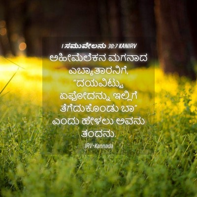Picture 04 - 1 ಸಮುವೇಲನು 30:7 KANIRV - ಅಹೀಮೆಲೆಕನ ಮಗನಾದ - Bible Verse Picture