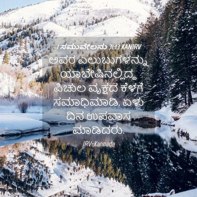 Picture 04 - 1 ಸಮುವೇಲನು 31:13 KANIRV - ಅವರ ಎಲುಬುಗಳನ್ನು - Bible Verse Picture