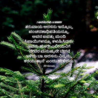 Picture 04 - 2 ಅರಸುಗಳು 1:11 KANIRV - ತರುವಾಯ ಅರಸನು - Bible Verse Picture