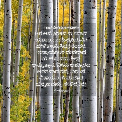 Picture 04 - 2 ಅರಸುಗಳು 19:20 KANIRV - ಆಗ ಆಮೋಚನ ಮಗನಾದ - Bible Verse Picture