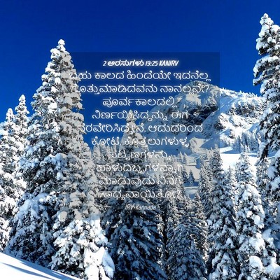 Picture 04 - 2 ಅರಸುಗಳು 19:25 KANIRV - ಬಹು ಕಾಲದ ಹಿಂದೆಯೇ - Bible Verse Picture