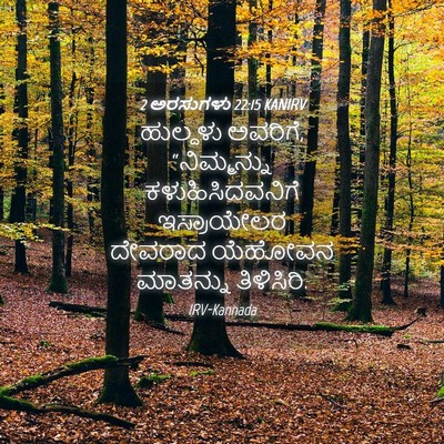 Picture 04 - 2 ಅರಸುಗಳು 22:15 KANIRV - ಹುಲ್ದಳು ಅವರಿಗೆ, - Bible Verse Picture
