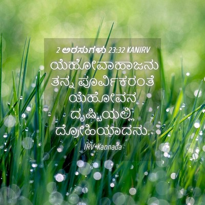 Picture 04 - 2 ಅರಸುಗಳು 23:32 KANIRV - ಯೆಹೋವಾಹಾಜನು ತನ್ನ - Bible Verse Picture