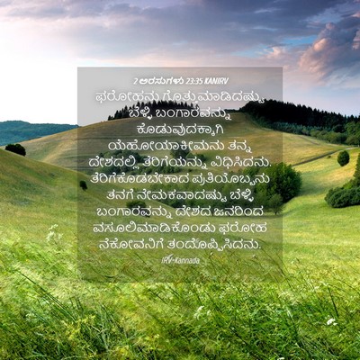 Picture 04 - 2 ಅರಸುಗಳು 23:35 KANIRV - ಫರೋಹನು - Bible Verse Picture