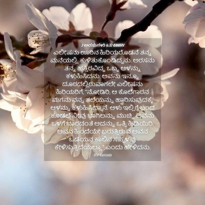 Picture 04 - 2 ಅರಸುಗಳು 6:32 KANIRV - ಎಲೀಷನು ಊರಿನ - Bible Verse Picture