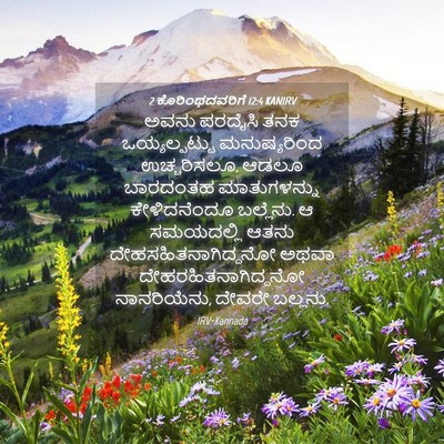Picture 04 - 2 ಕೊರಿಂಥದವರಿಗೆ 12:4 KANIRV - ಅವನು ಪರದೈಸಿ ತನಕ - Bible Verse Picture