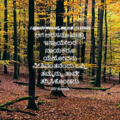 Picture 04 - 2 ಪೂರ್ವಕಾಲವೃತ್ತಾಂತ 12:6 KANIRV - ಆಗ ಅರಸನೂ ಮತ್ತು - Bible Verse Picture