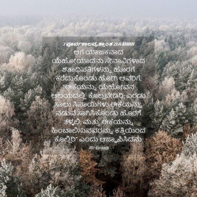 Picture 04 - 2 ಪೂರ್ವಕಾಲವೃತ್ತಾಂತ 23:14 KANIRV - ಆಗ ಯಾಜಕನಾದ - Bible Verse Picture