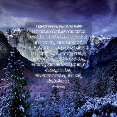 Picture 04 - 2 ಪೂರ್ವಕಾಲವೃತ್ತಾಂತ 24:12 KANIRV - ಅರಸನೂ ಯೆಹೋಯಾದನೂ - Bible Verse Picture
