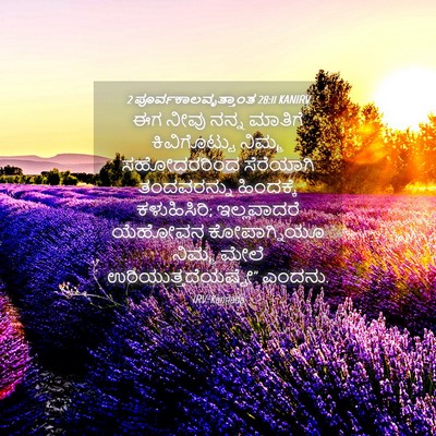 Picture 04 - 2 ಪೂರ್ವಕಾಲವೃತ್ತಾಂತ 28:11 KANIRV - ಈಗ ನೀವು ನನ್ನ - Bible Verse Picture