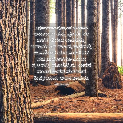Picture 04 - 2 ಪೂರ್ವಕಾಲವೃತ್ತಾಂತ 28:27 KANIRV - ಆಹಾಜನು ತನ್ನ - Bible Verse Picture
