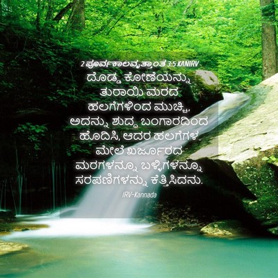 Picture 04 - 2 ಪೂರ್ವಕಾಲವೃತ್ತಾಂತ 3:5 KANIRV - ದೊಡ್ಡ ಕೋಣೆಯನ್ನು - Bible Verse Picture