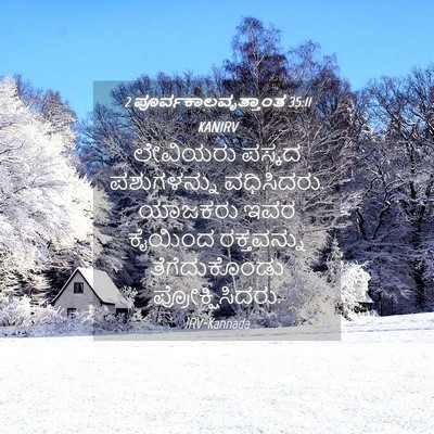Picture 04 - 2 ಪೂರ್ವಕಾಲವೃತ್ತಾಂತ 35:11 KANIRV - ಲೇವಿಯರು ಪಸ್ಕದ - Bible Verse Picture