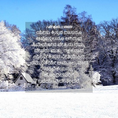 Picture 04 - 2 ಪೇತ್ರನು 1:1 KANIRV - ಯೇಸು ಕ್ರಿಸ್ತನ - Bible Verse Picture
