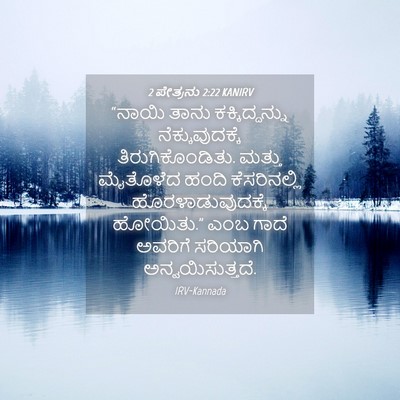 Picture 04 - 2 ಪೇತ್ರನು 2:22 KANIRV - “ನಾಯಿ ತಾನು - Bible Verse Picture