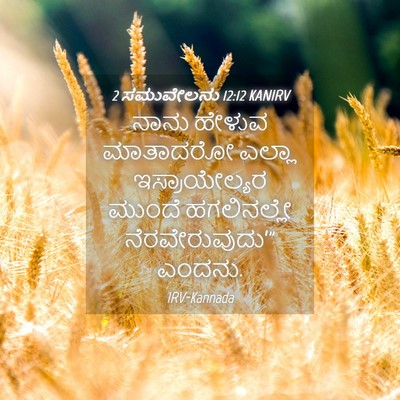 Picture 04 - 2 ಸಮುವೇಲನು 12:12 KANIRV - ನಾನು ಹೇಳುವ - Bible Verse Picture