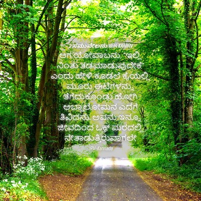 Picture 04 - 2 ಸಮುವೇಲನು 18:14 KANIRV - ಆಗ ಯೋವಾಬನು, “ಇಲ್ಲಿ - Bible Verse Picture