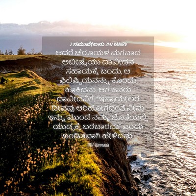 Picture 04 - 2 ಸಮುವೇಲನು 21:17 KANIRV - ಆದರೆ ಚೆರೂಯಳ ಮಗನಾದ - Bible Verse Picture