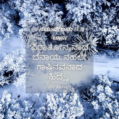 Picture 04 - 2 ಸಮುವೇಲನು 23:30 KANIRV - ಪಿರಾತೋನ್ಯನಾದ - Bible Verse Picture