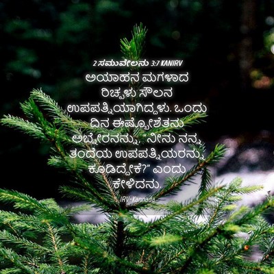 Picture 04 - 2 ಸಮುವೇಲನು 3:7 KANIRV - ಅಯಾಹನ ಮಗಳಾದ - Bible Verse Picture