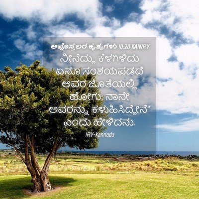 Picture 04 - ಅಪೊಸ್ತಲರ ಕೃತ್ಯಗಳು 10:20 KANIRV - ನೀನೆದ್ದು - Bible Verse Picture