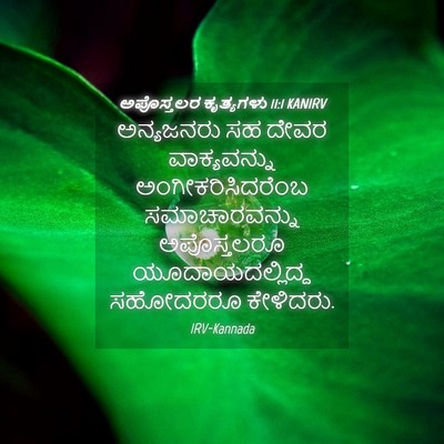 Picture 04 - ಅಪೊಸ್ತಲರ ಕೃತ್ಯಗಳು 11:1 KANIRV - ಅನ್ಯಜನರು ಸಹ ದೇವರ - Bible Verse Picture