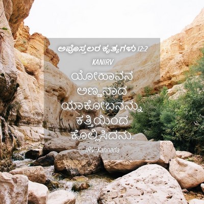 Picture 04 - ಅಪೊಸ್ತಲರ ಕೃತ್ಯಗಳು 12:2 KANIRV - ಯೋಹಾನನ ಅಣ್ಣನಾದ - Bible Verse Picture