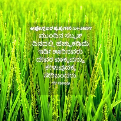 Picture 04 - ಅಪೊಸ್ತಲರ ಕೃತ್ಯಗಳು 13:44 KANIRV - ಮುಂದಿನ ಸಬ್ಬತ್ - Bible Verse Picture