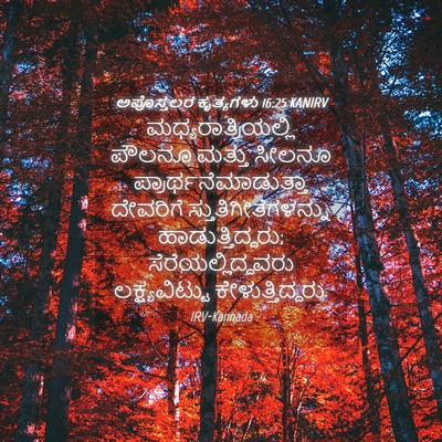 Picture 04 - ಅಪೊಸ್ತಲರ ಕೃತ್ಯಗಳು 16:25 KANIRV - ಮಧ್ಯರಾತ್ರಿಯಲ್ಲಿ - Bible Verse Picture