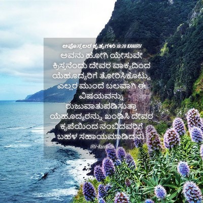 Picture 04 - ಅಪೊಸ್ತಲರ ಕೃತ್ಯಗಳು 18:28 KANIRV - ಅವನು ಹೋಗಿ ಯೇಸುವೇ - Bible Verse Picture