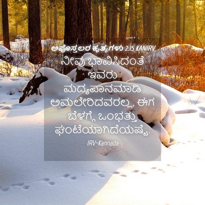 Picture 04 - ಅಪೊಸ್ತಲರ ಕೃತ್ಯಗಳು 2:15 KANIRV - ನೀವು ಭಾವಿಸಿದಂತೆ - Bible Verse Picture