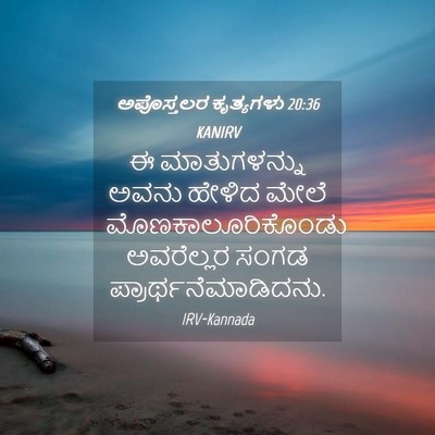 Picture 04 - ಅಪೊಸ್ತಲರ ಕೃತ್ಯಗಳು 20:36 KANIRV - ಈ ಮಾತುಗಳನ್ನು ಅವನು - Bible Verse Picture