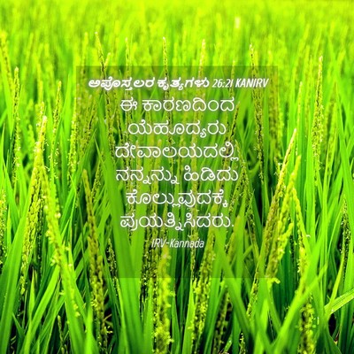 Picture 04 - ಅಪೊಸ್ತಲರ ಕೃತ್ಯಗಳು 26:21 KANIRV - ಈ ಕಾರಣದಿಂದ - Bible Verse Picture