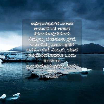 Picture 04 - ಅಪೊಸ್ತಲರ ಕೃತ್ಯಗಳು 27:34 KANIRV - ಅದುದರಿಂದ, ಆಹಾರ - Bible Verse Picture