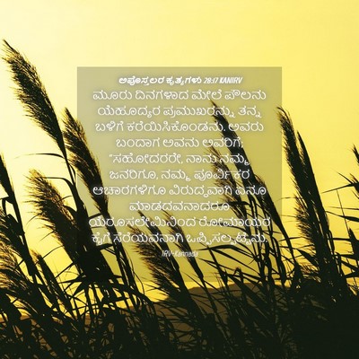 Picture 04 - ಅಪೊಸ್ತಲರ ಕೃತ್ಯಗಳು 28:17 KANIRV - ಮೂರು ದಿನಗಳಾದ ಮೇಲೆ - Bible Verse Picture