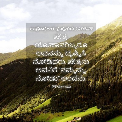 Picture 04 - ಅಪೊಸ್ತಲರ ಕೃತ್ಯಗಳು 3:4 KANIRV - ಪೇತ್ರ, - Bible Verse Picture