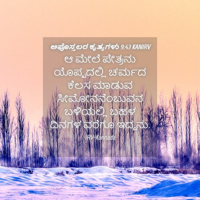 Picture 04 - ಅಪೊಸ್ತಲರ ಕೃತ್ಯಗಳು 9:43 KANIRV - ಆ ಮೇಲೆ ಪೇತ್ರನು - Bible Verse Picture