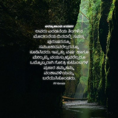 Picture 04 - ಅರಣ್ಯಕಾಂಡ 1:18 KANIRV - ಅವರು ಎರಡನೆಯ - Bible Verse Picture