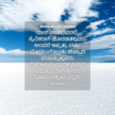 Picture 04 - ಅರಣ್ಯಕಾಂಡ 1:38 KANIRV - ದಾನ್ ವಂಶದವರಲ್ಲಿ - Bible Verse Picture